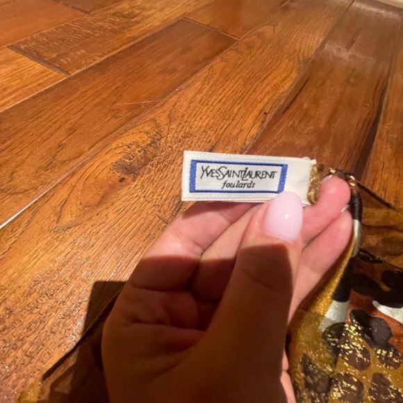 Vintage YSL Leopard Print Silk Scarf - Picture 2 of 4